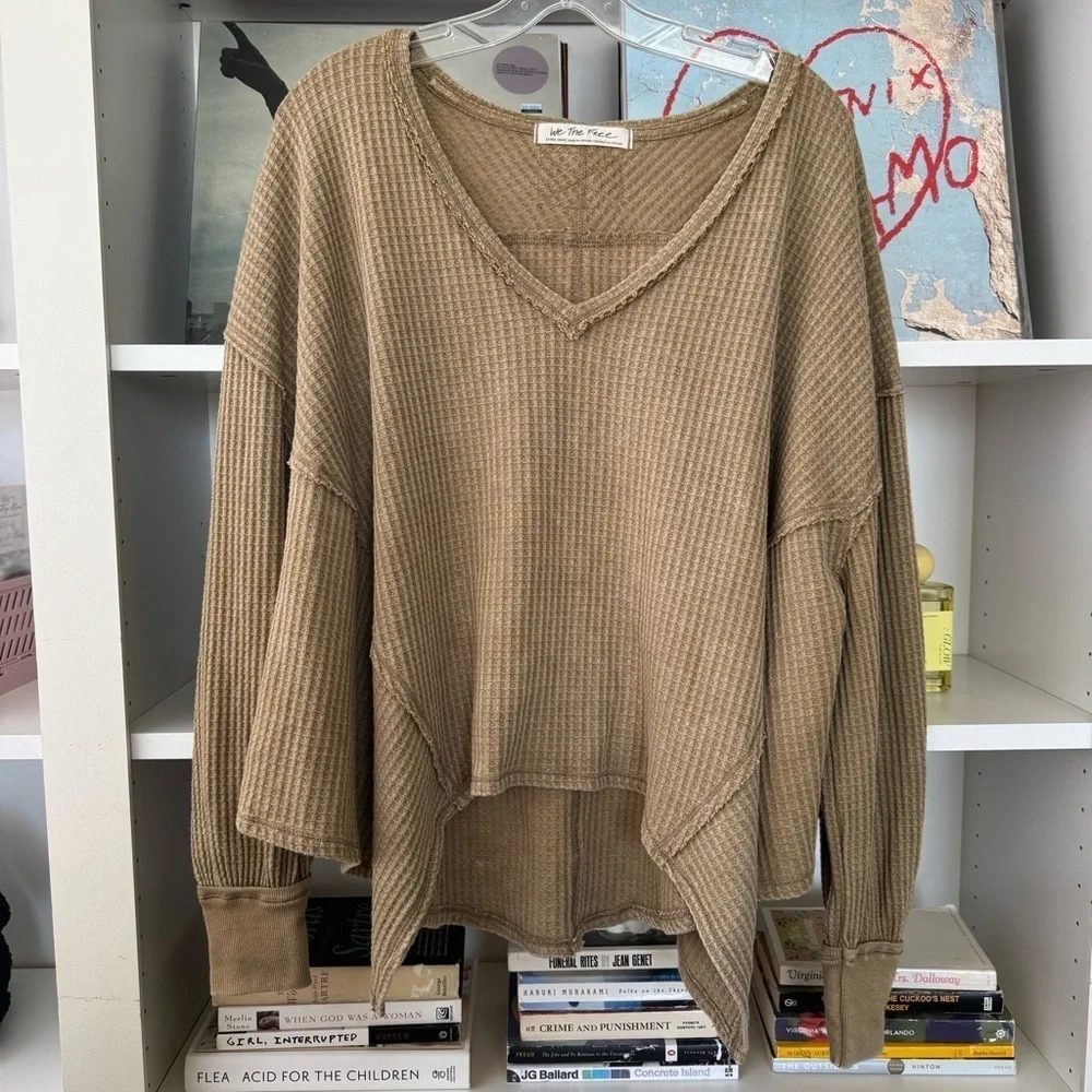 WE THE FREE PEOPLE Coraline Thermal in Olive Tapenade